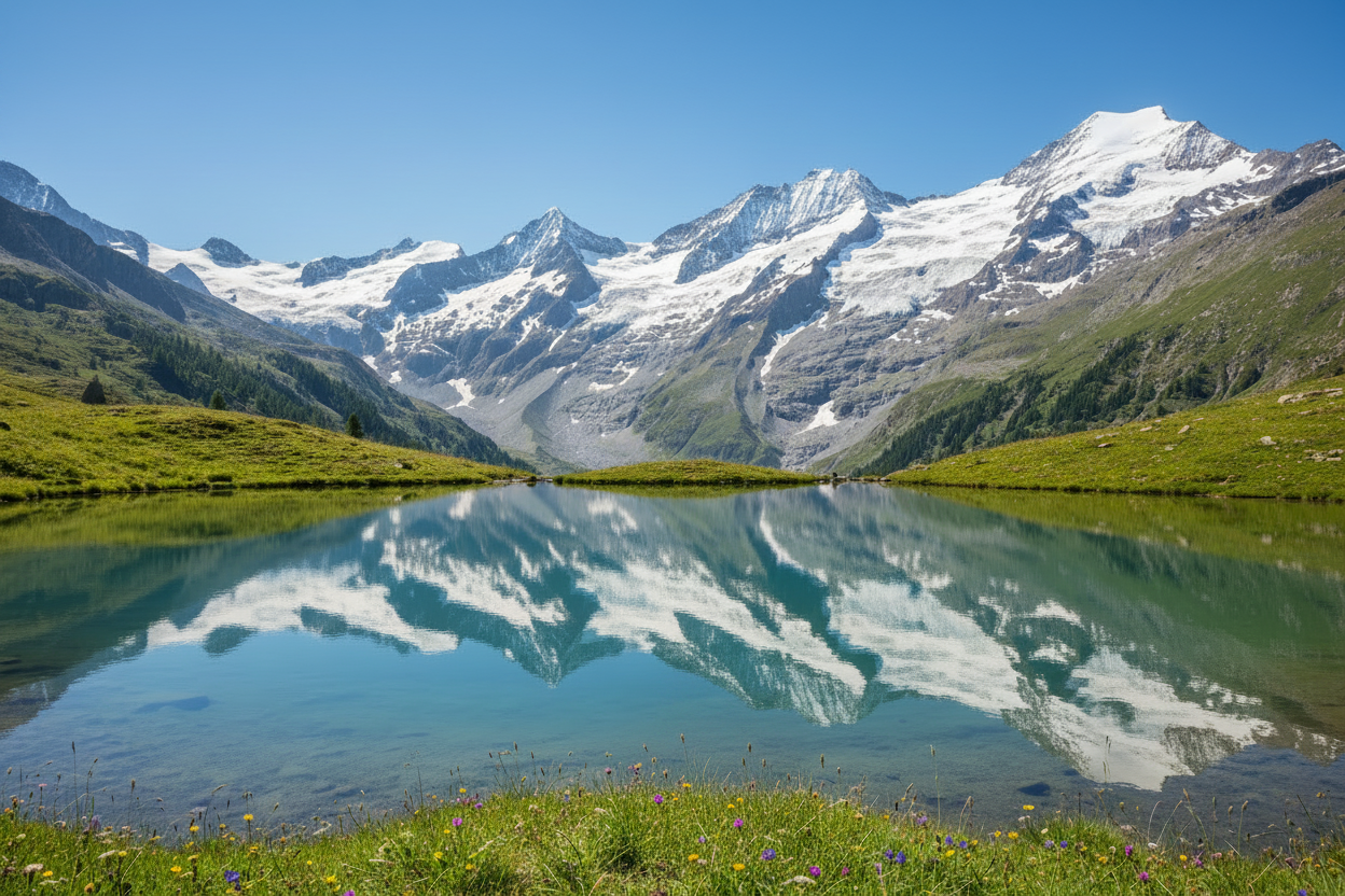 Schweizer Berge ohne Flasche